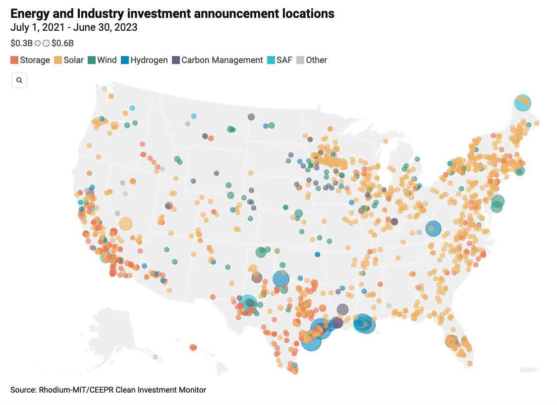 Clean Investment Map